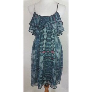 Converse One Star Dress Medium Geometric Abstract Ruffle Braided Neckline
